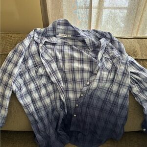Cato Blue and White Plaid women’s Shirt